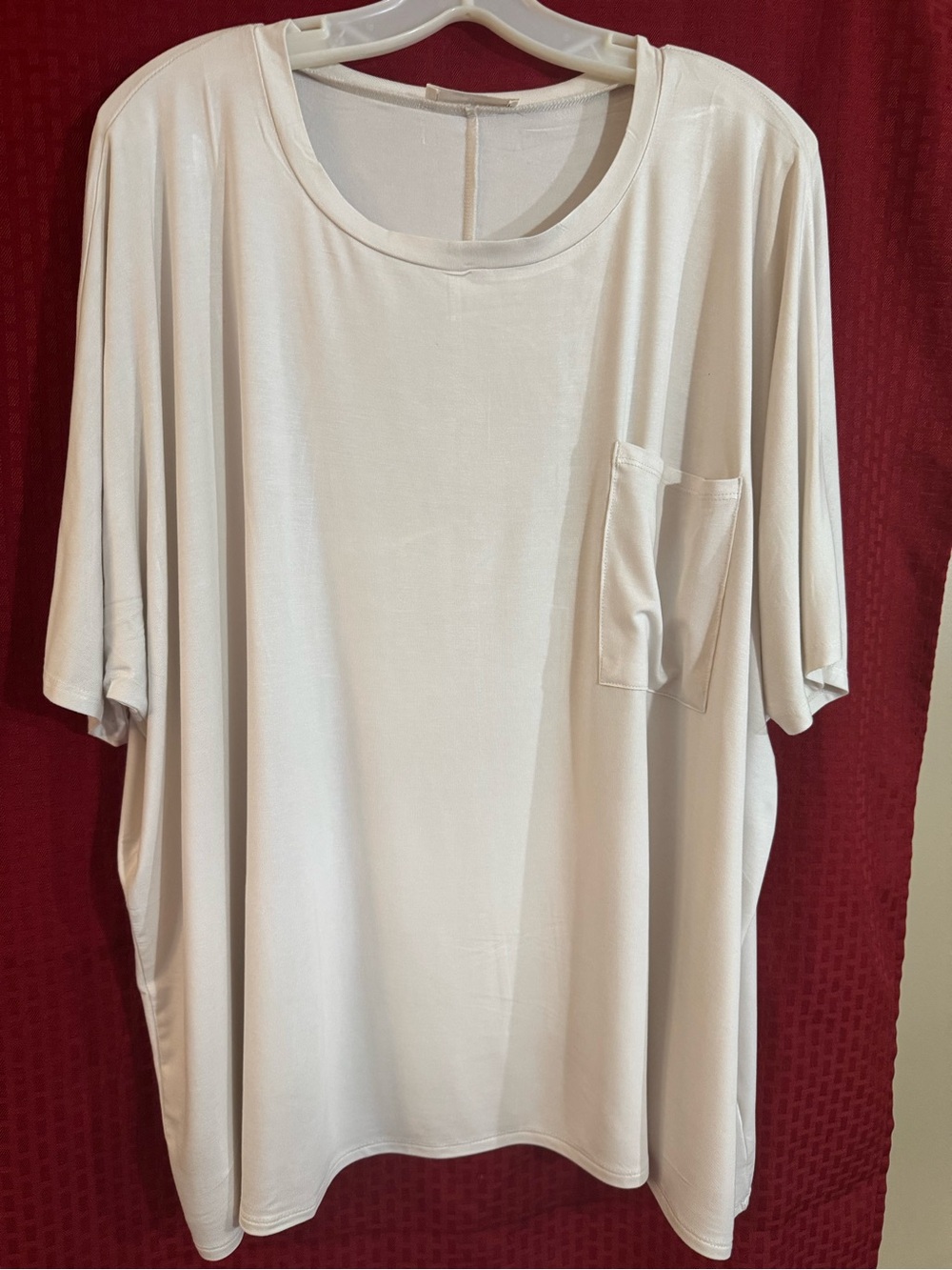 Zenana Oversized Pocket Tee in white - MEDIUM